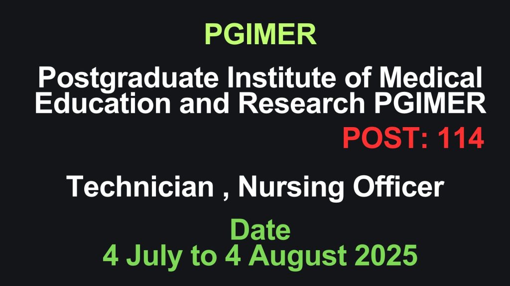 Postgraduate Institute of Medical Education and Research PGIMER