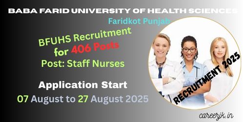 BFUHS Recruitment for 406 Post of Staff Nurses