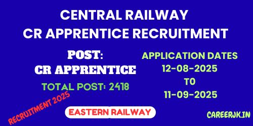 CR Central Railway Apprentice Recruitment