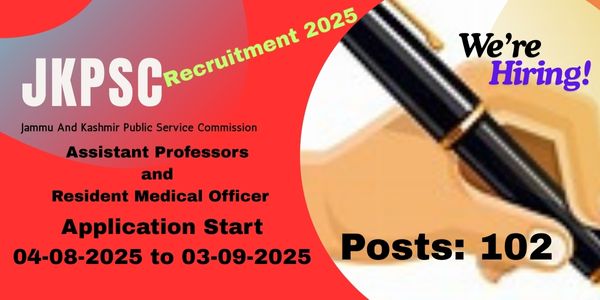 JKPSC Recruitment Of 102