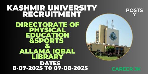 University Of Kashmir Recruitment 2025